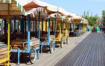 carts at the first Jerusalem train station