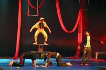 acrobats at the Israel Festival in Jerusalem