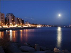 limassol, cyprus at night