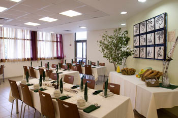 Dining hall of the IYHA Bnei Dan Tel Aviv hostel. Dining hall of the IYHA Bnei Dan Tel Aviv hostel.