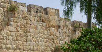 Old City, Jerusalem wall at Zion Gate