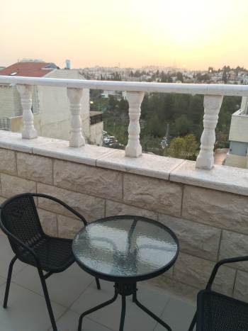 balcony of Jerusalem rental apartment