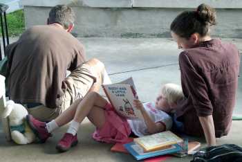 Family reading books