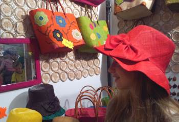 Jerusalem arts and craft fair girl with hat