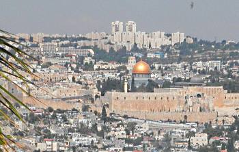Jerusalem Templ Mount from Haas Promenad