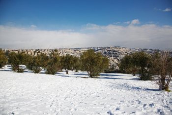 snow in Jerusale