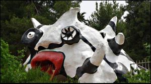 Niki de Saint Phalle monster sculpture in Jerusalem