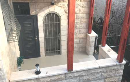 Porch entrance to Jerusalem vacation rental