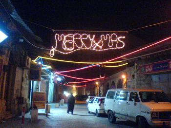 christmas lights in Jerusalem