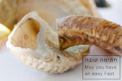 Yom Kippur shofar card